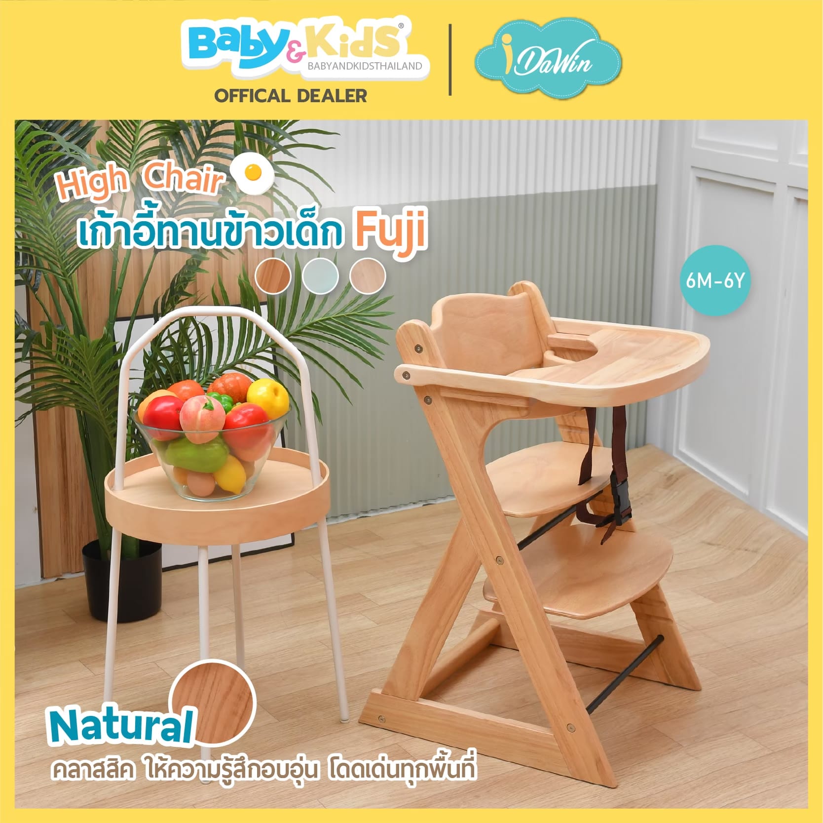 เก้าอี้ทานข้าว IDAWIN รุ่น FUJI NATURAL_2